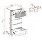 Manhattan Comfort Granville White 5-Drawer Tall Dresser and 3-Drawer Standard Dresser, Set of 2 GRAN011 - alternate 4